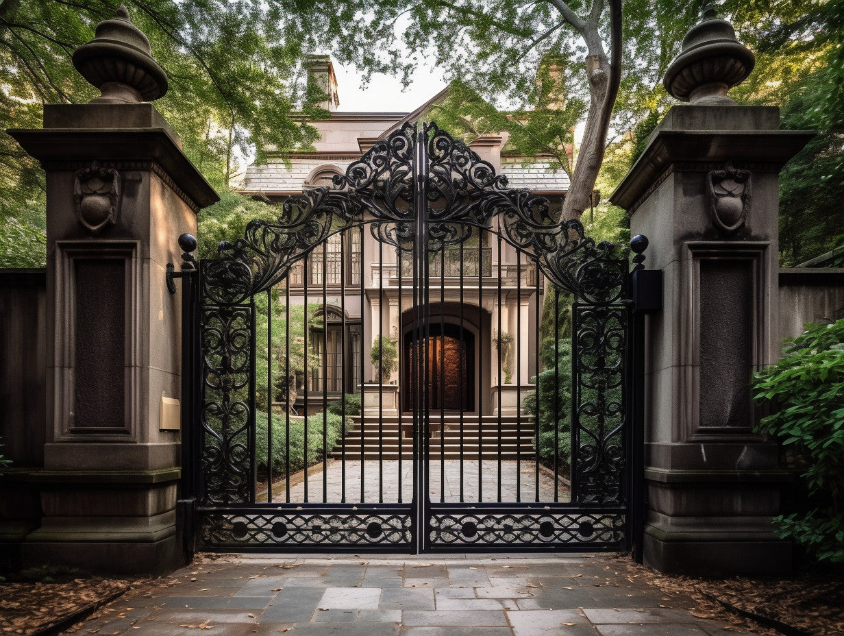 Brama wjazdowa kuta ze stali - rokoko