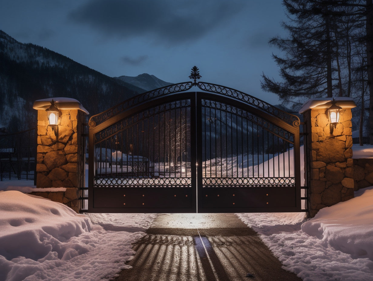 Brama wjazdowa, klasyczna, kuta - "Ognyena" kowalstwo artystyczne