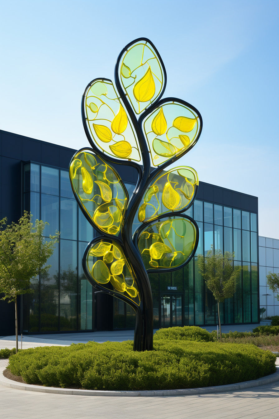 Totem uliczny, reklamowy w formie drzewka cytrynowego z LED lemon tree