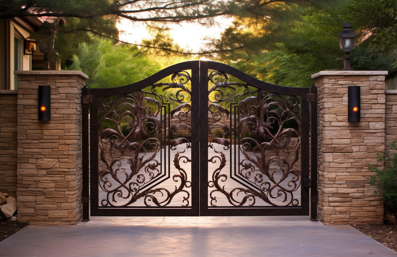 Ozdobna brama wjazdowa w stylu rokoko - "Podaga"  kowalstwo artystyczne