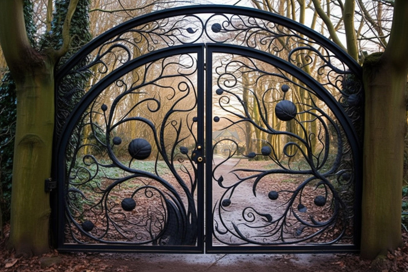Brama wjazdowa w stylu Art nouveau - "Mora" kowalstwo artystyczne