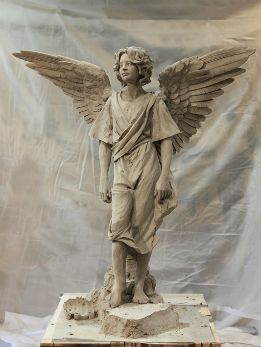 Mały aniołek - rzeźba z betonu architektonicznego lub z gipsu