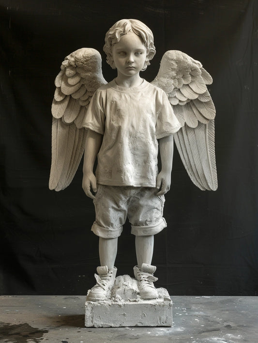 Mały anioł - rzeźba z betonu architektonicznego lub z gipsu angel