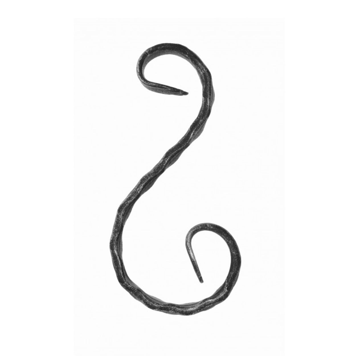 Element kuty, ozdobny, skrętny S 150x65 12x6, fakturowany brama balustrada ogrodzenie