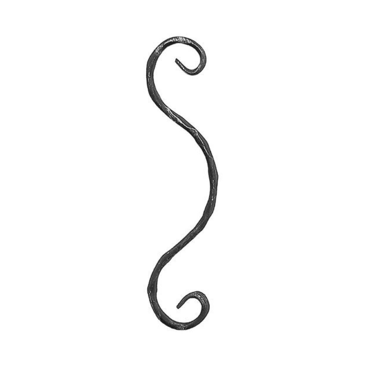 Element kuty skrętny E 260x60 12x6 do bramy balustrady hiszpan