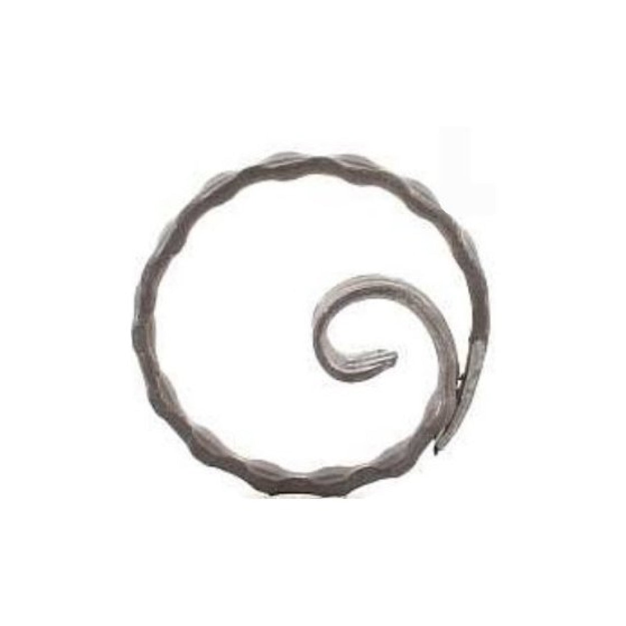 Element kuty ze stali, ozdobny O (koło, ślimak) FI 120 12x6 fakturowany do bramy balustrady ogrodzenia