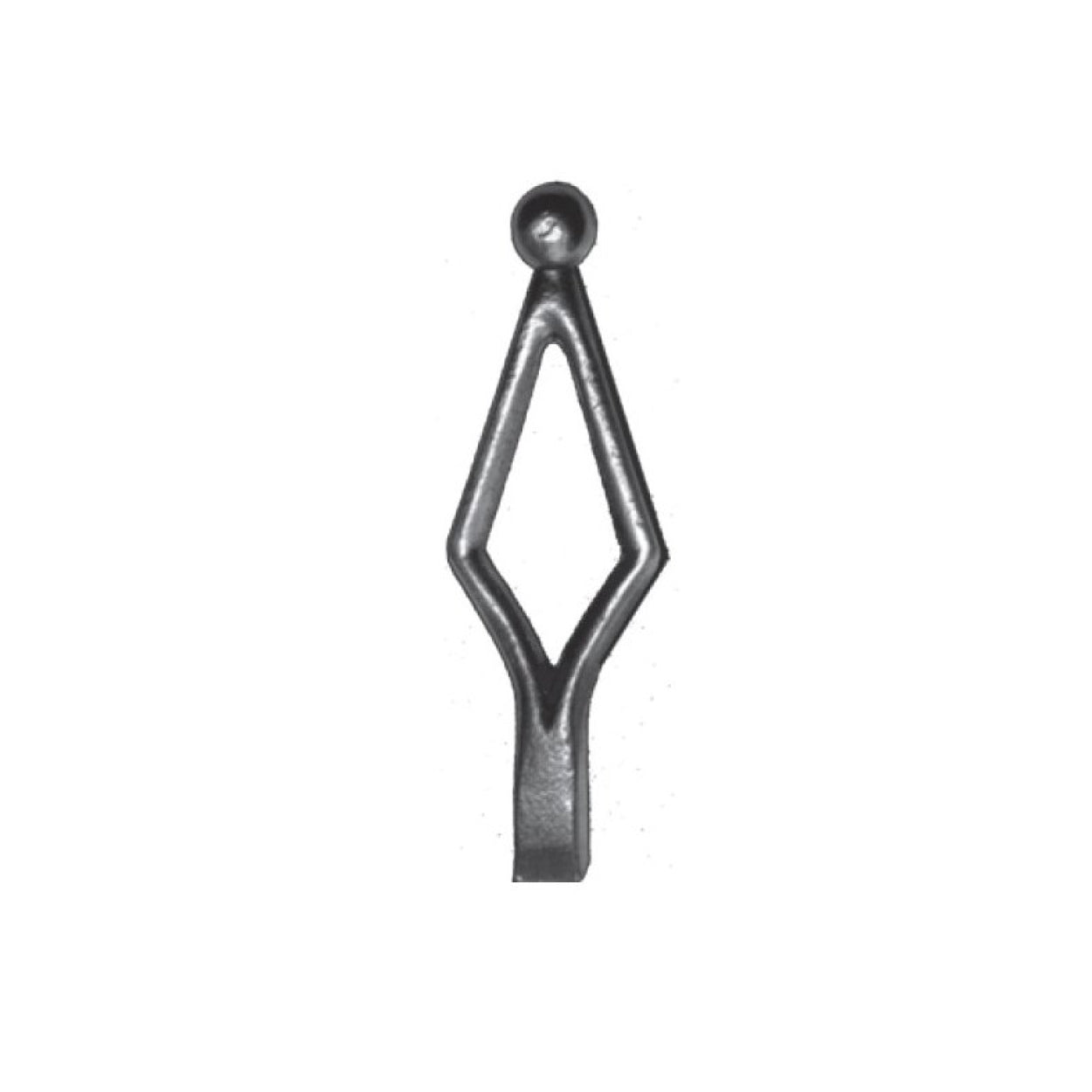 Element kuty grot / szpic ozdobny 120x40 12mm do bram i ogrodzeń