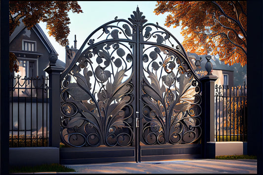 Ozdobna brama wjazdowa, metalowa - "Ziva" - kowalstwo artystyczne