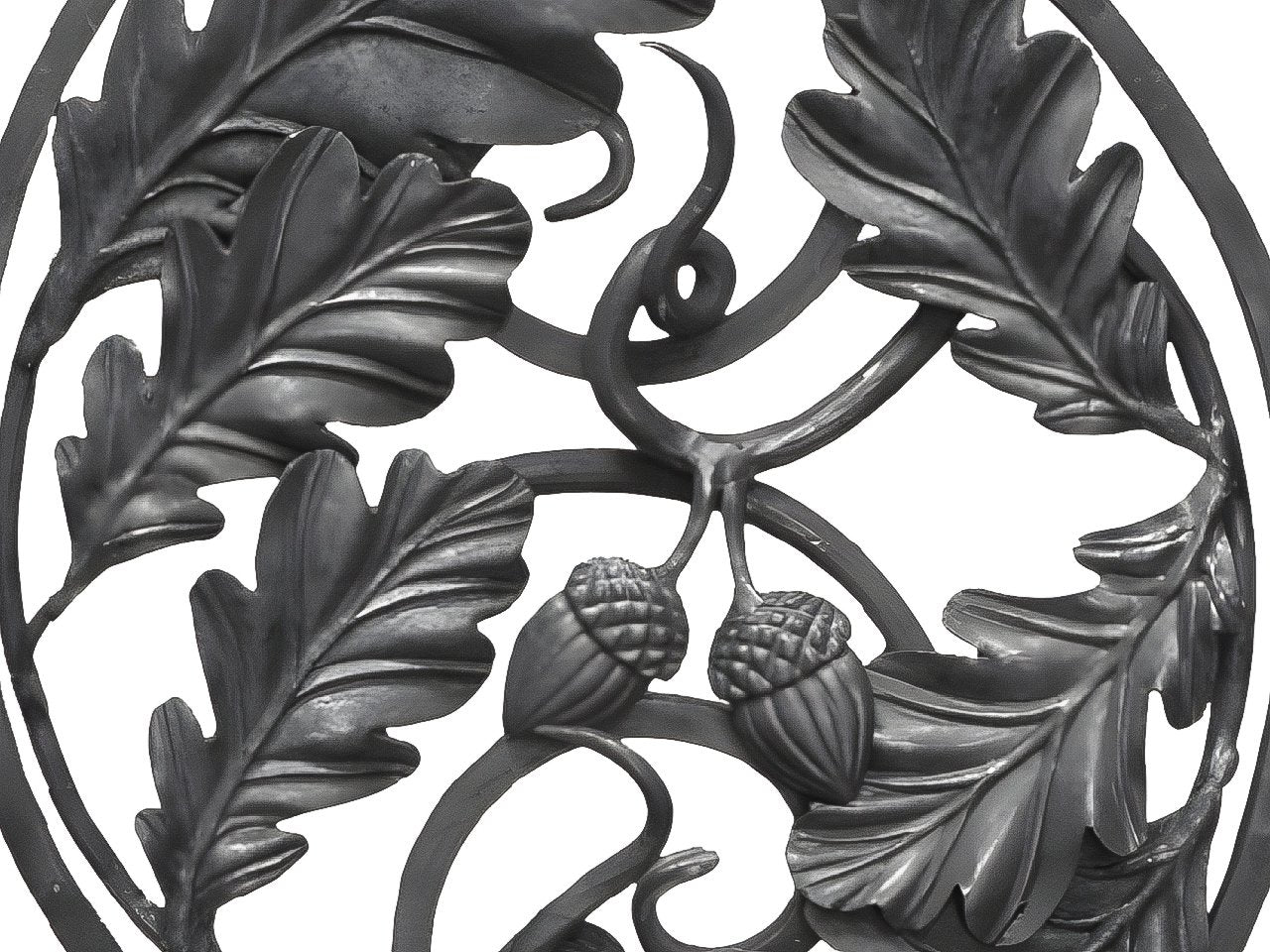 Decorative rosette for gates, balustrades, fences, natural oak