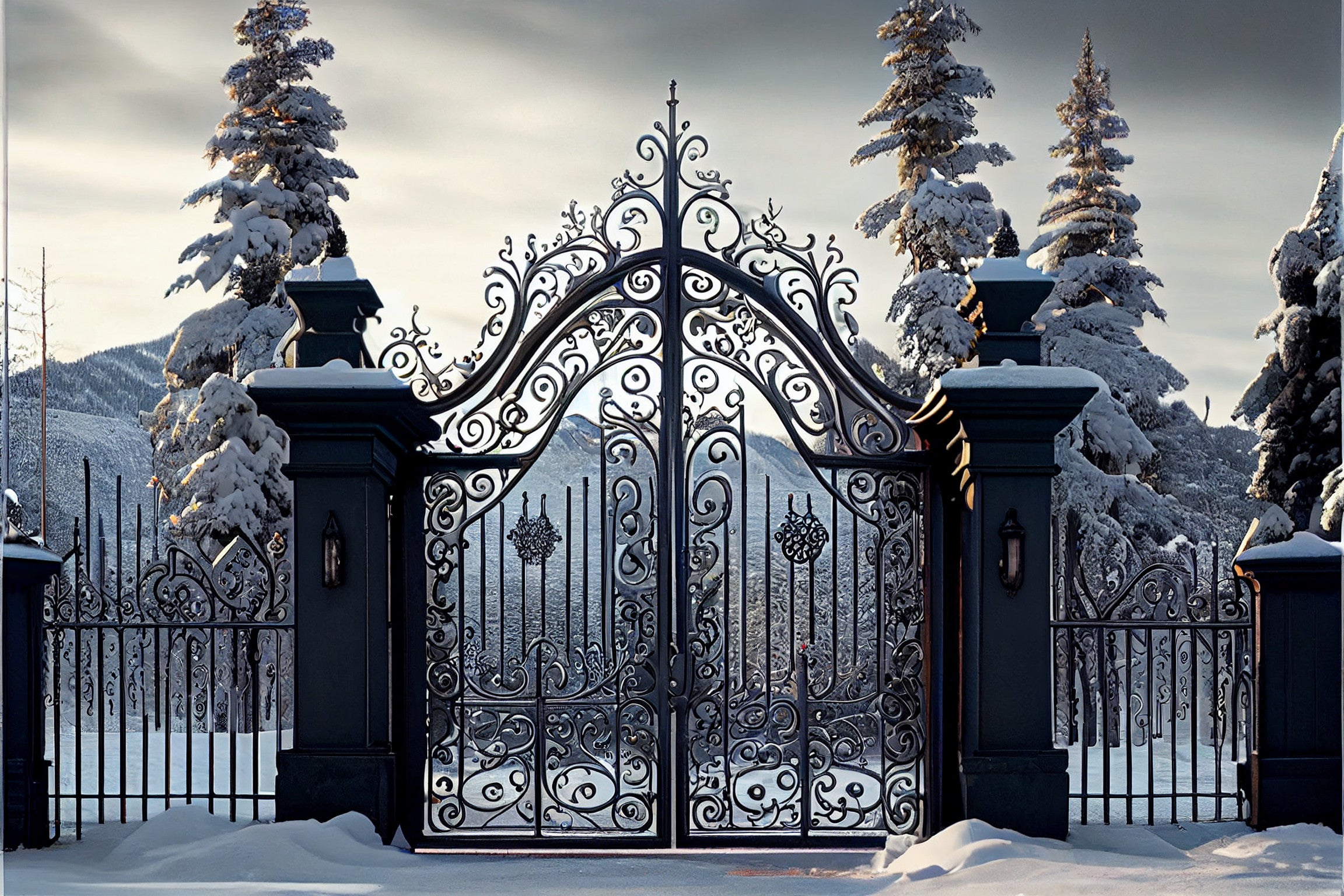 Dekoracyjna brama kuta w stylu rokoko- "Zlatogor"