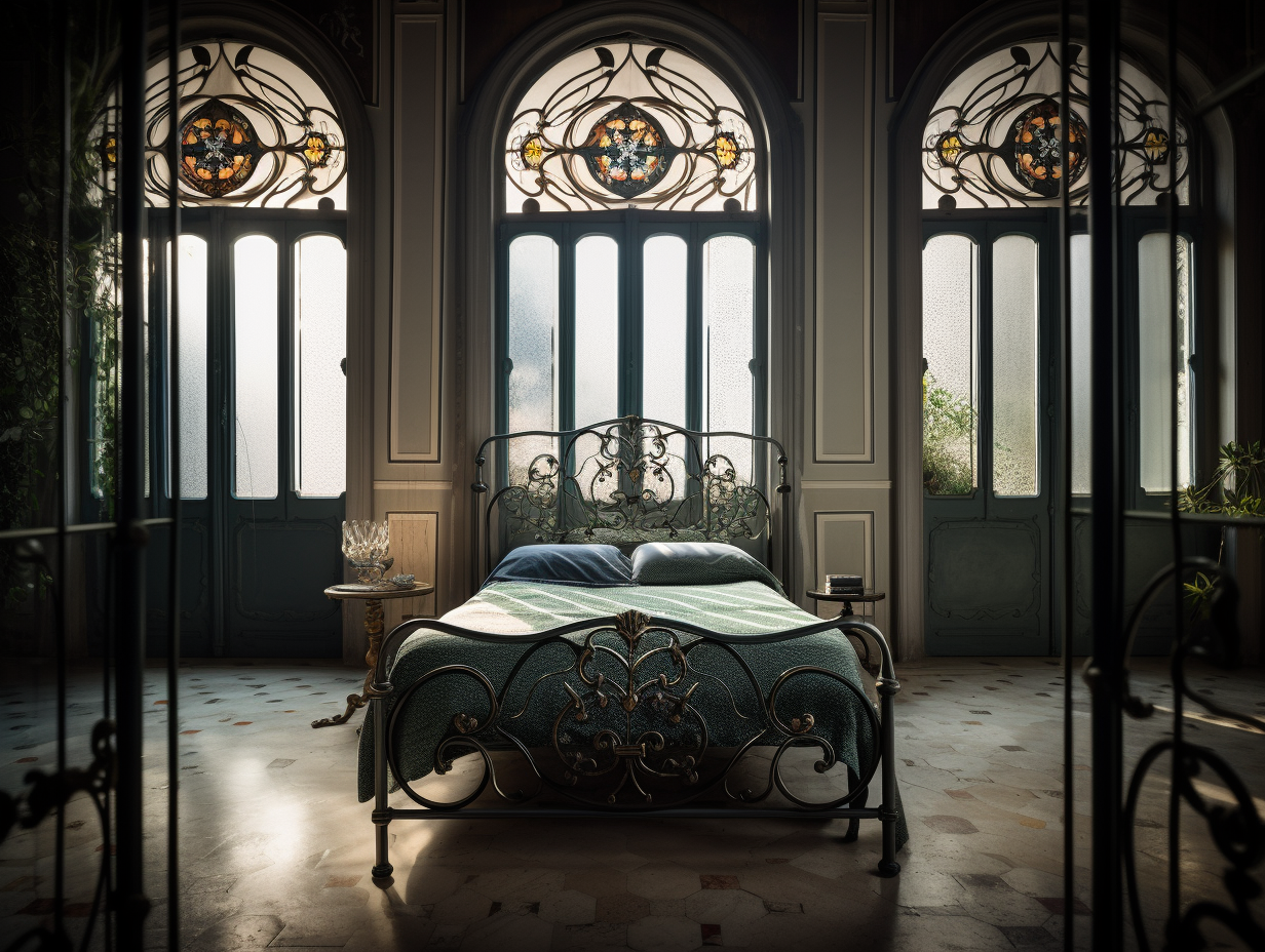 "Myślibora" - eksluzywne, kute łóżko metalowe stalowe