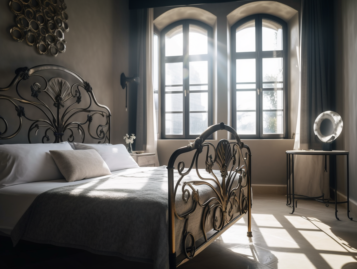 "Mieczysława" - eksluzywne łóżko kute, stalowe