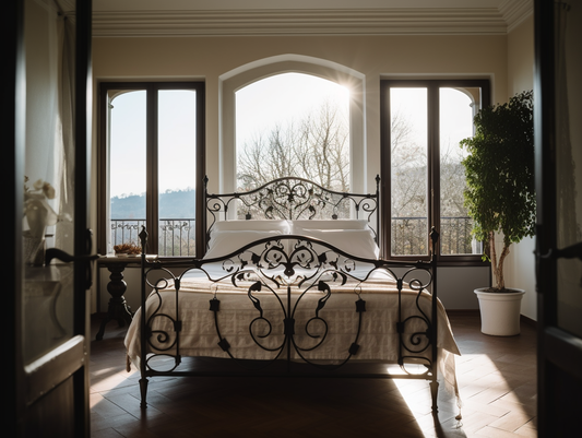 "Milena" - a classic, exclusive wrought iron bed 