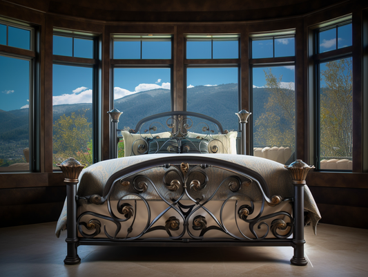 "Dobrożyźń" - Luksusowe łóżko metalowe. Ręcznie kute na wymiar. stalowe
