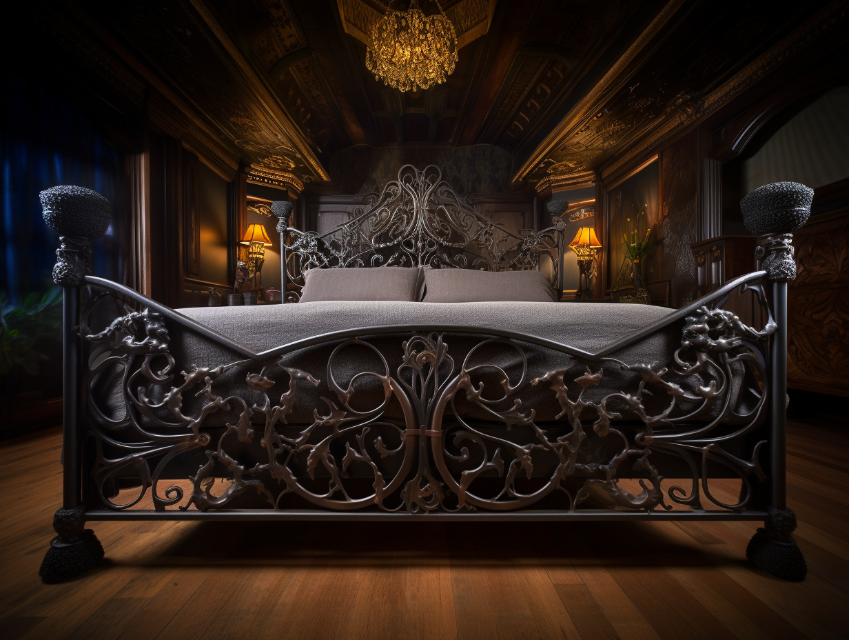 "Bogudać" - wykwintne, designerskie łóżko metalowe