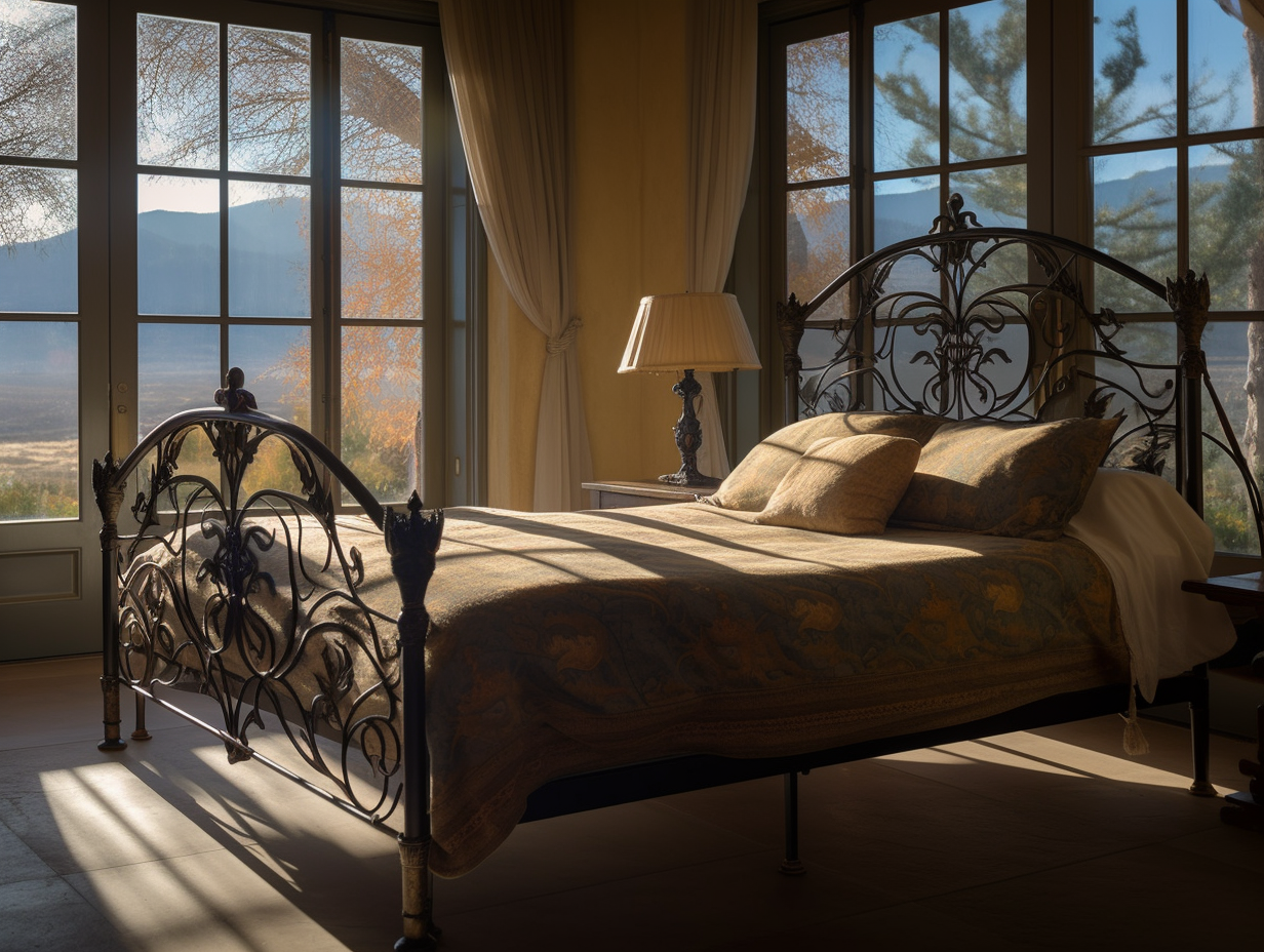 "Gościsława" - ekskluzywne łóżko kute ze stali. Metalowe