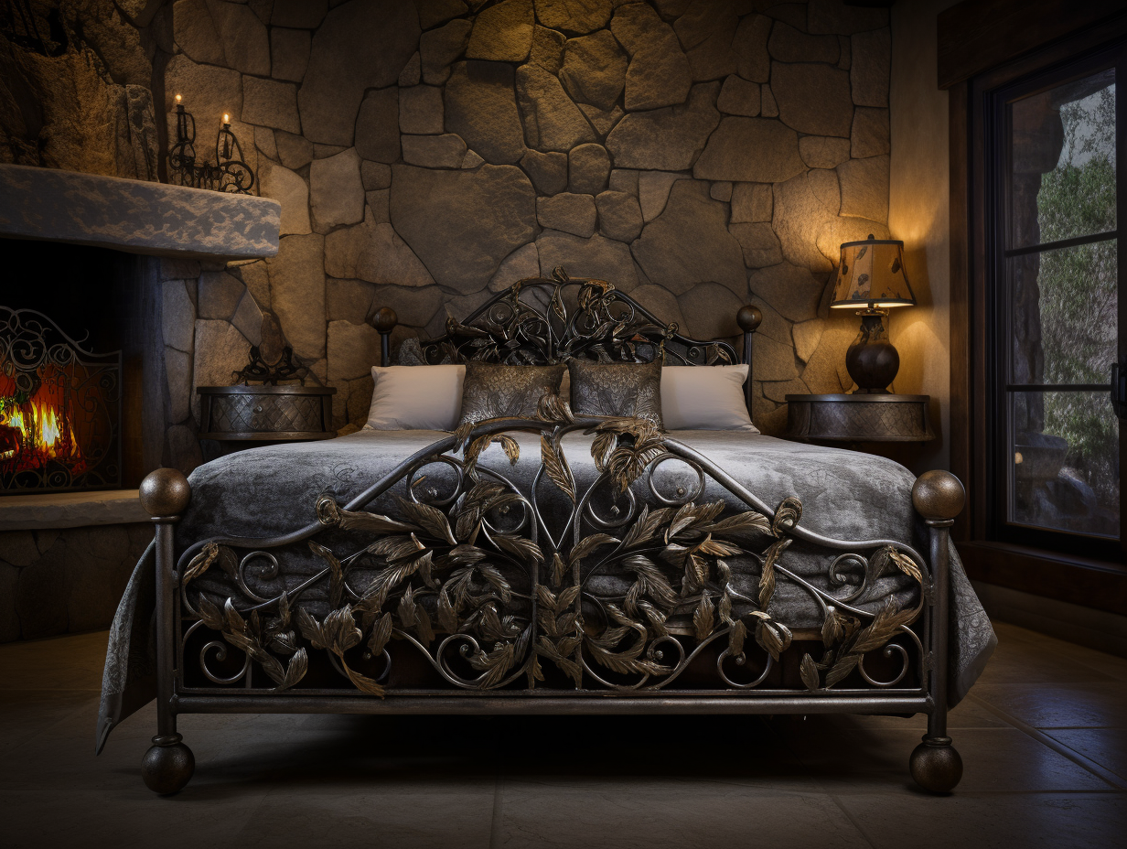 "Bogufała" - eleganckie łóżko stalowe, ręcznie kute