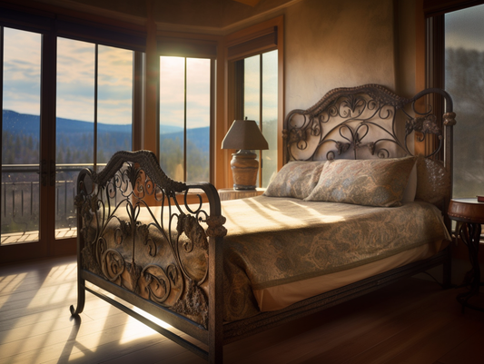"Dobrochna " - luksusowe łóżko do sypialni ze stali.