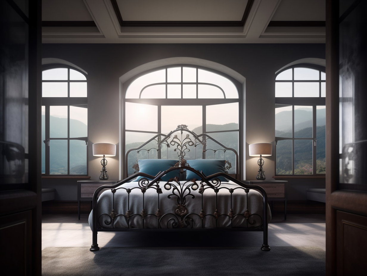 "Gosława" - an exclusive forged metal bed. 