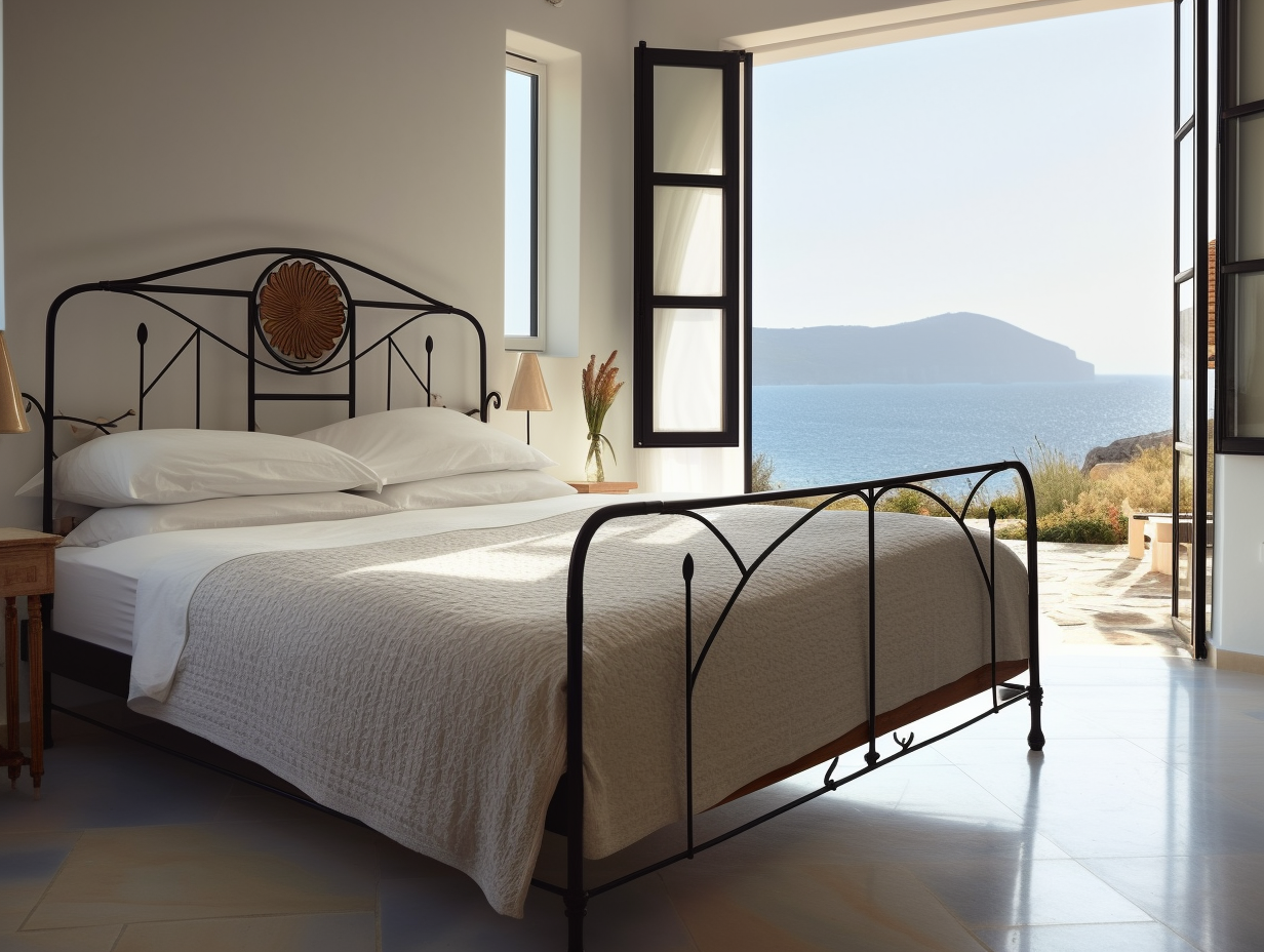 "Morzysława" - eksluzywne łóżko kute ze stali minimalistyczne