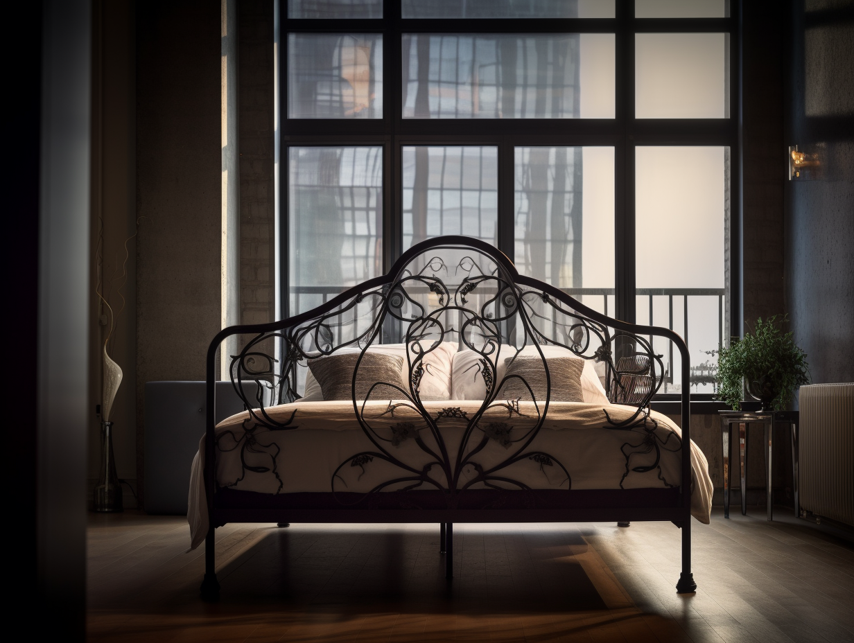 "Lesława" - eksluzywne łóżko kute, metalowe stalowe