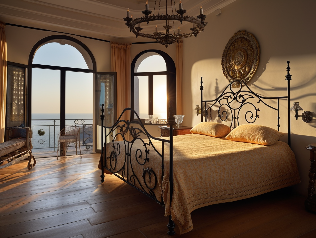 "Mścisława" - eksluzywne łóżko ze stali kute stalowe