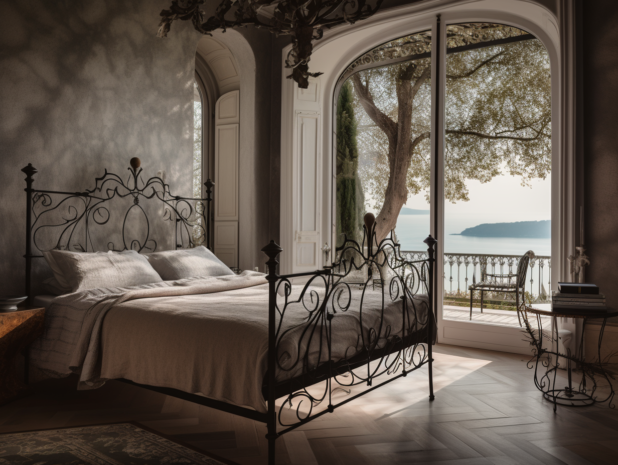 "Nasława" - eksluzywne łóżko ze stali kute metalowe stalowe