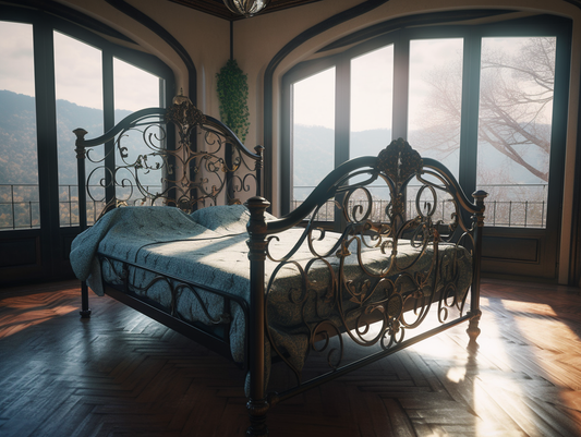 "Bronisława" - luksusowe łóżko ze stali. łóżko stalowe