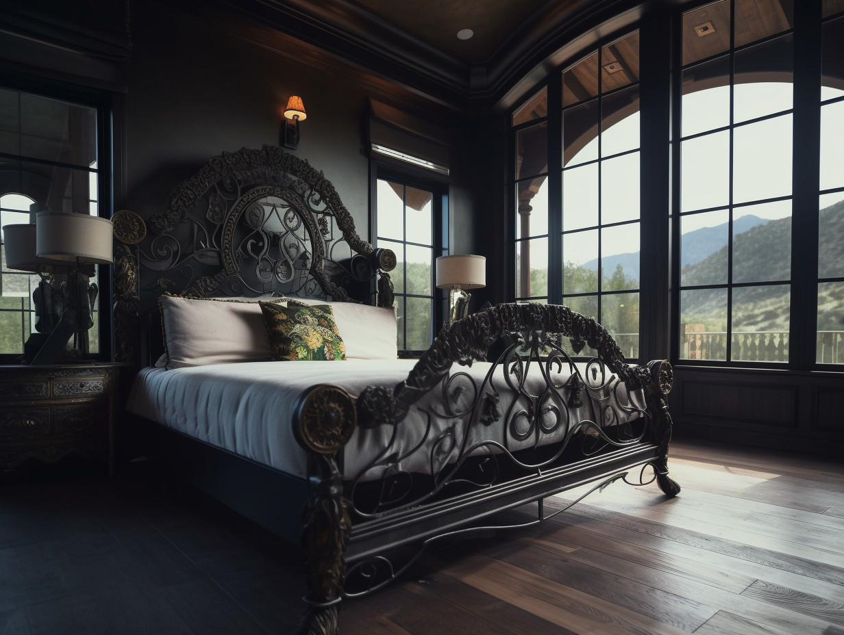 "Bogusława" - eleganckie łóżko kute, metalowe