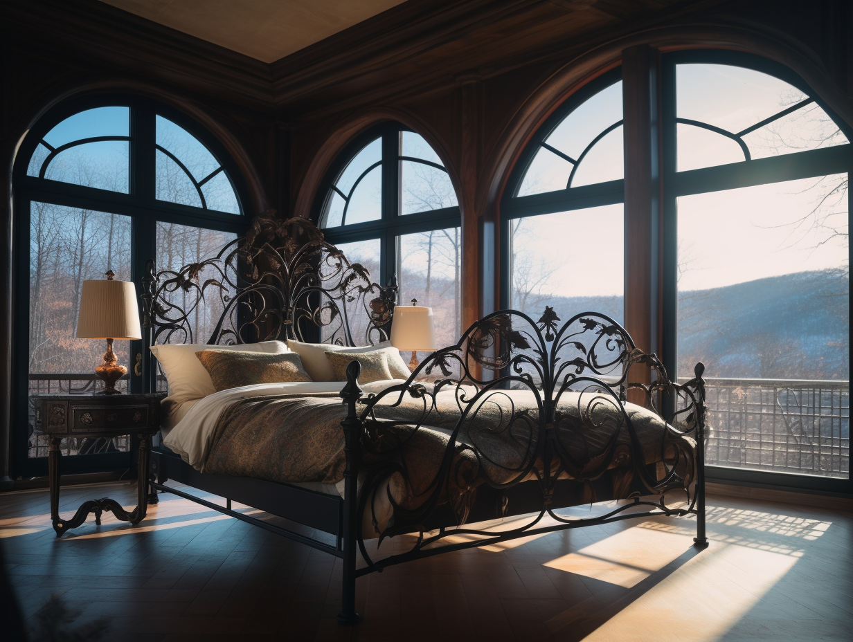 "Budzisława" - ekskluzywne łóżko kute, metalowe. Łóżko kute.