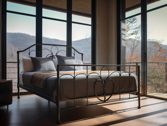 "Niestanka" - eksluzywne łóżko ze stali kute metalowe
