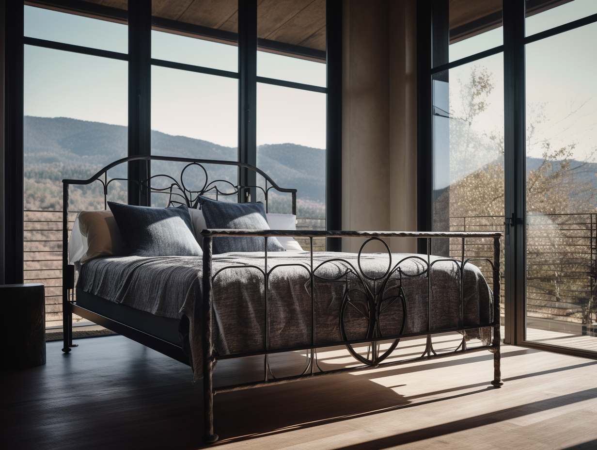 "Czębira" - ekskluzywne łóżko kute ze stali. Łóżko kute na wymiar.