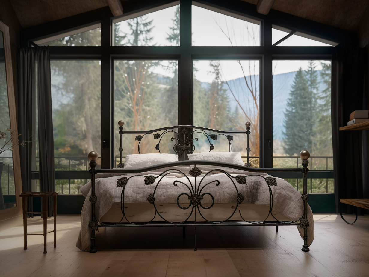 "Pakosława" - eksluzywne łóżko ze stali kute metalowe