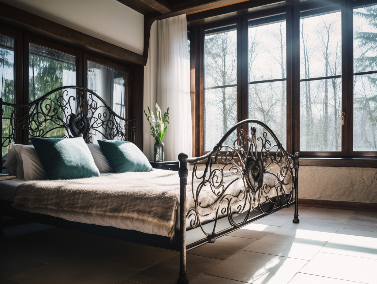 "Czcibora" - ekskluzywne łóżko kute, stalowe. Łóżko na wymiar