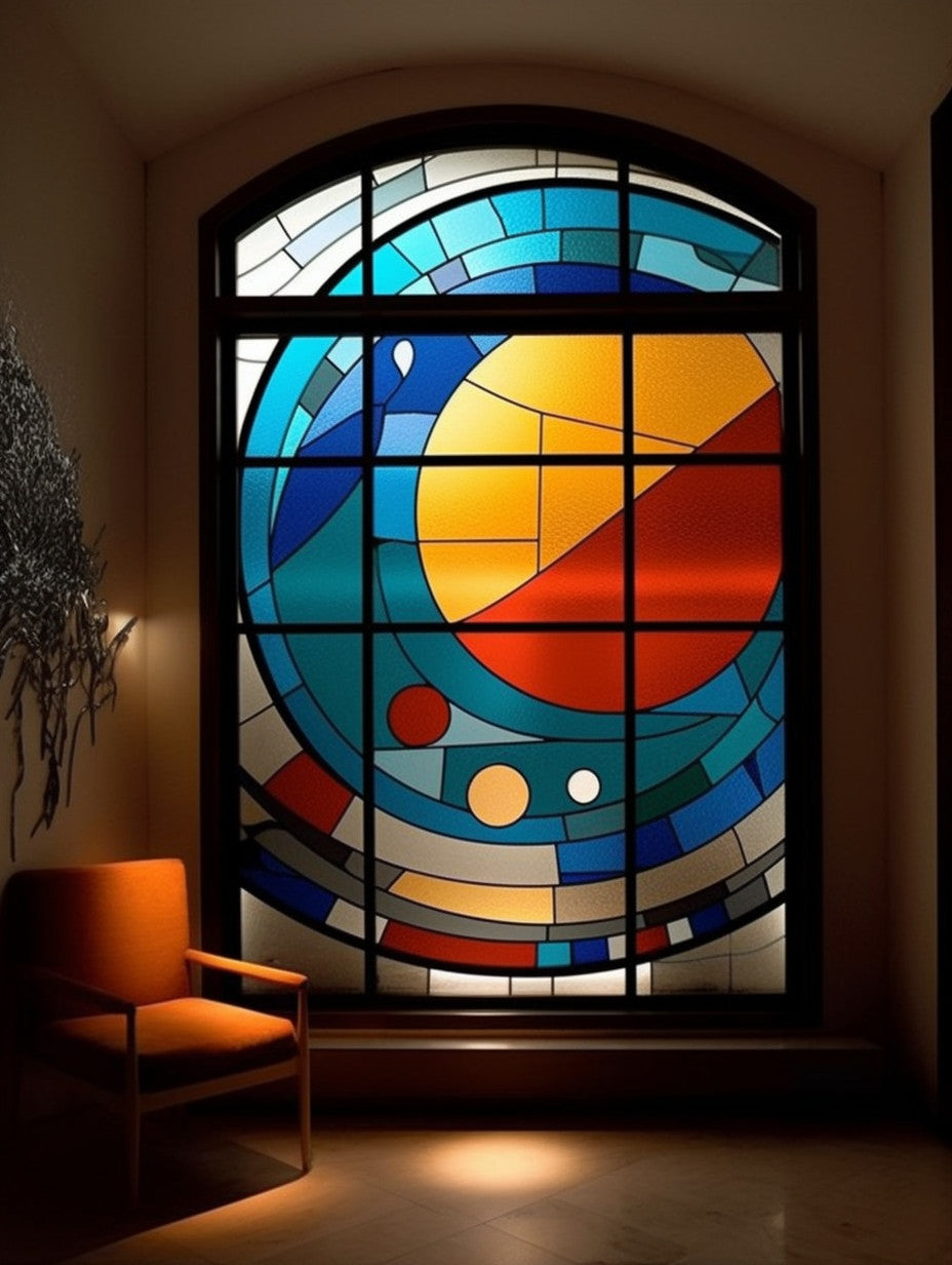 Witraż - "taniec planet" dance