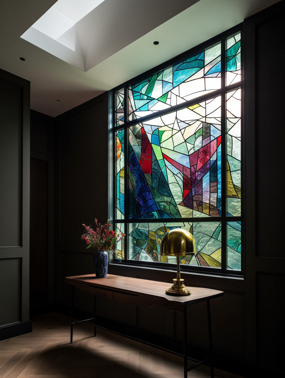 Witraż - "gwiezdna opera i modernistyczna geometria"