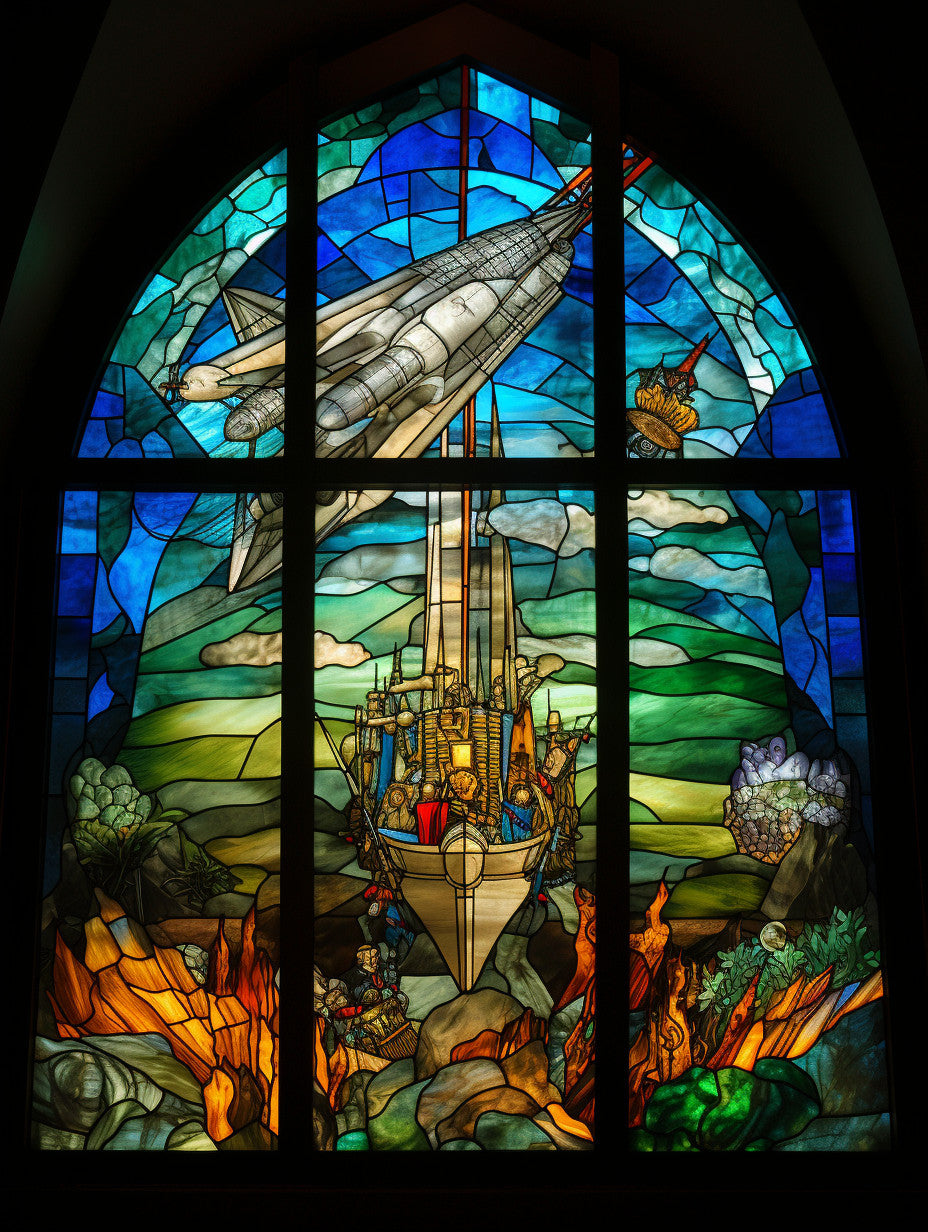 Witraż - "odległe światy" Witraże na wymiar