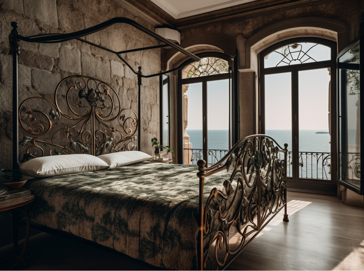 "Nieradka" - eksluzywne łóżko kute ze stali metalowe stalowe