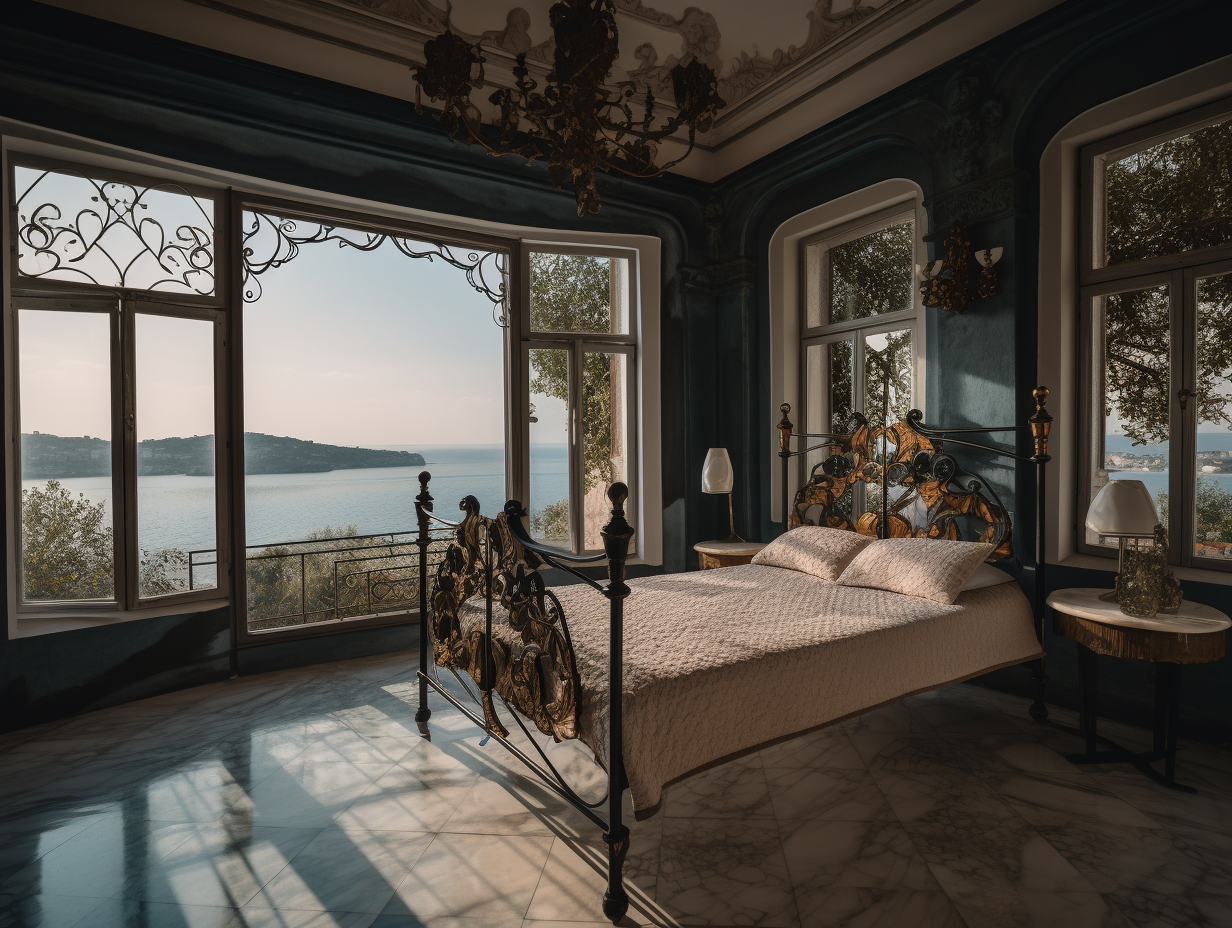 "Niesiebudka" - eksluzywne łóżko kute ze stali metalowe stalowe