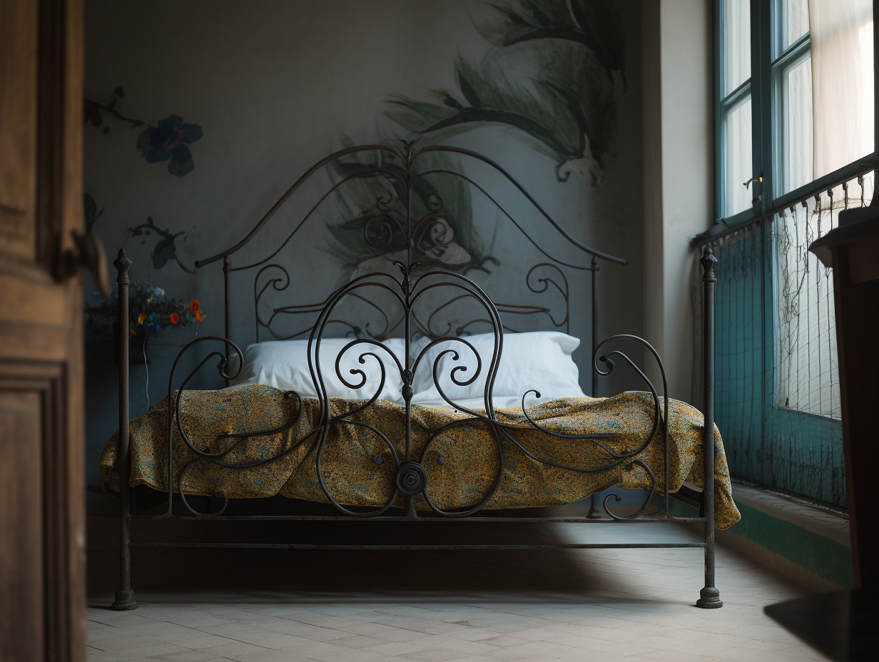 "Bosława" - luksusowe łóżko metalowe. Łóżko kute