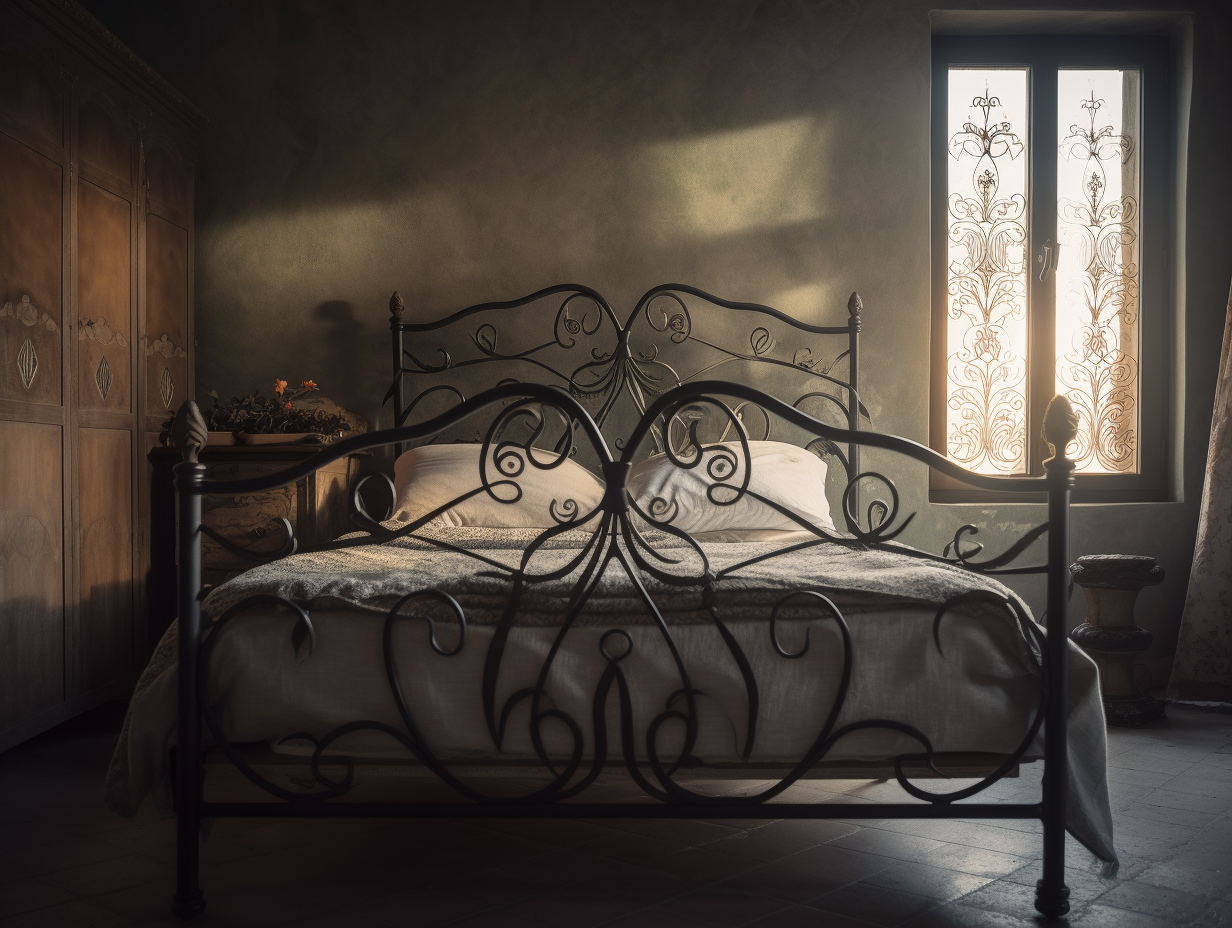 "Bożeciecha" - luksusowe łóżko z metalu.