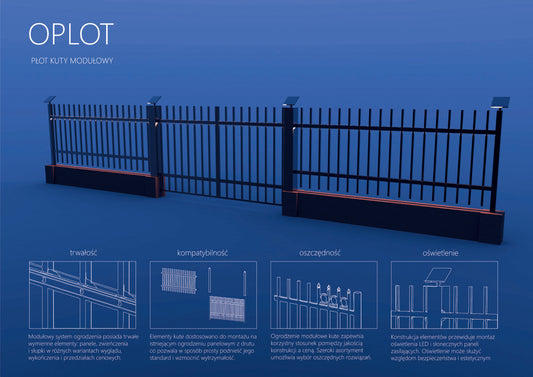 OPLOT – modularer geschmiedeter Zaun