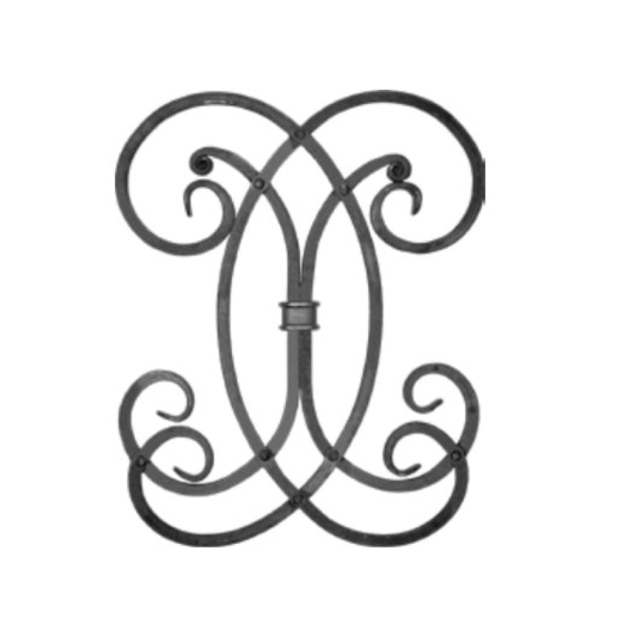 Rozeta ozdobna do bram, balustrad, ogrodzeń. Ręcznie kuta.